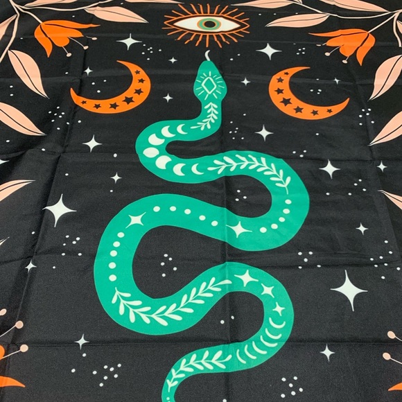 SOLD Snake tapestry all seeing eye floral moon flower wall decor stars girl gift - Picture 2 of 5